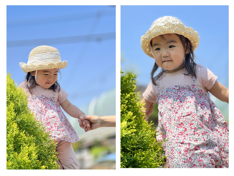 ママの写真教室　スマホ写真の作例
表情を撮影　カメラアングルの解説
