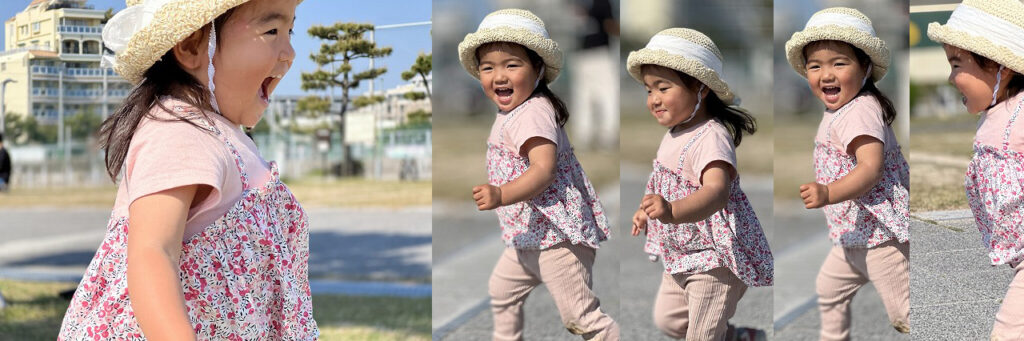 ママの写真教室　スマホ写真の作例
動きのある写真